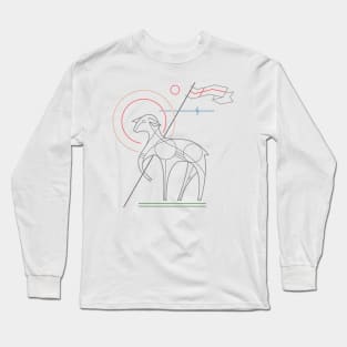 Lamb of God symbol illustration Long Sleeve T-Shirt